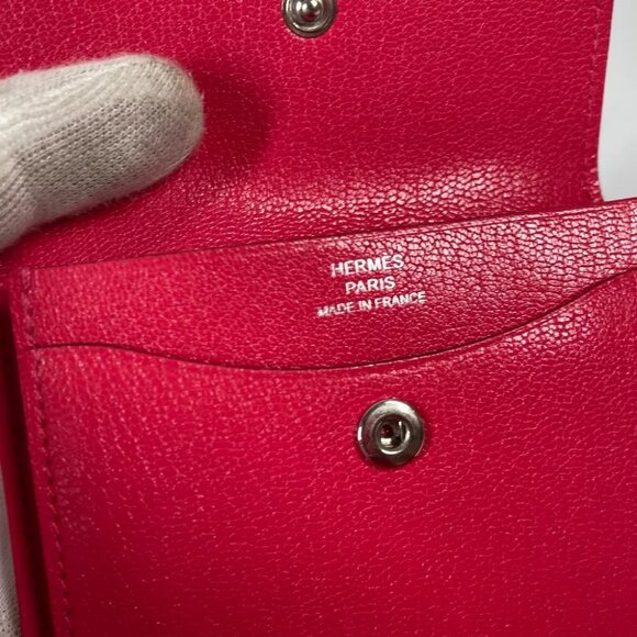 HERMES Serie Iliad Compact coin purse Card Case Folded wallet Unused - Picture 11 of 14